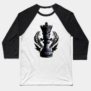 Cool skull head Chess pieces king Baseball T-Shirt